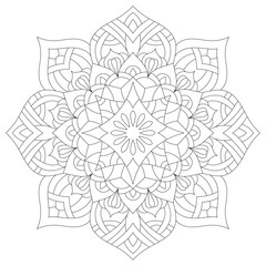 Exquisite Mandala Coloring Page – Intricate Design for Relaxation and Mindfulness
