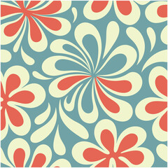 Trendy seamless botany flowers pattern.