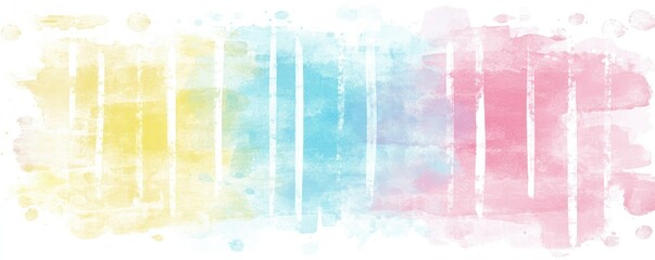 Obraz premium Soft pastel watercolor background with vertical stripes
