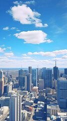 Bird's Eye View of Metropolitan Cityscape: A Symphony of High Rise Structures