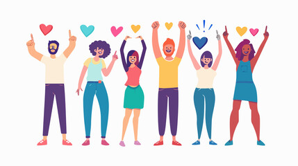 Positive Gestures Displayed by People in Landing Page Template