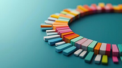 Obraz premium Visual representation of a feeder fund strategy, with colorful layers depicting the flow of capital into a master fund