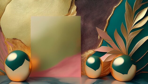 luxury mockup template elegant bold texture and color tones with space for text fashion wedding event designs combining sophistication and versatility premium presentation generative ai content