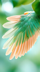 Fototapeta premium Vibrant Bird Wing Display in Nature