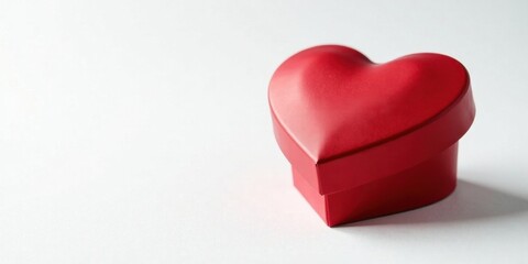 Heart-shaped gift box on white background a symbol of love and affection
