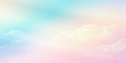 Fototapeta premium Pastel Sky Soft Clouds Dreamy Colors Serenity Background