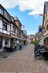 A summer's day in the famous historic old town of Ahrweiler, Rhineland-Palatinate, Germany