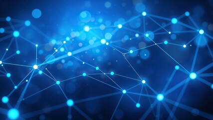 Obraz premium abstract blue data connections background with copy space