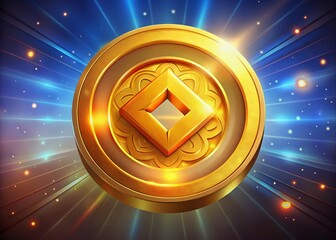 golden zodiac sign Chinese paper lantern and red lamp isolated icons of Asian Lunar New Year holiday decoration vector