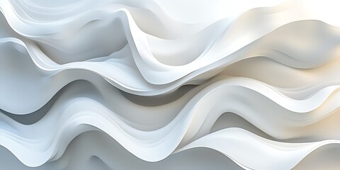 Obraz premium Abstract white wave background, design, texture, pattern, elegant, modern.