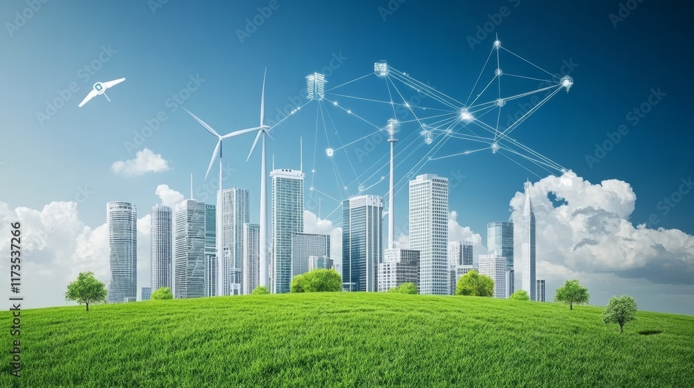 Poster innovative smart city concepts and communication networks driving digital transformation forward
