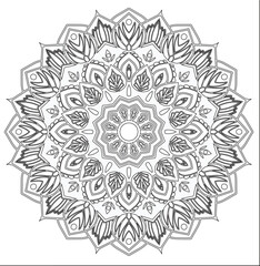 black and white mandala dersign