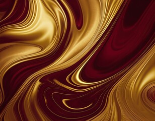 abstract luxury swirling maroon gold background gold liquid paint background gold waves abstract background texture generative ai