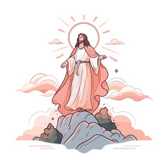 Elegant Illustration Of A Cartoon of Jesus Christ