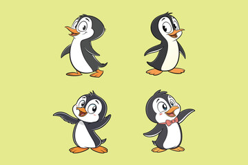 Penguin vector art illustration