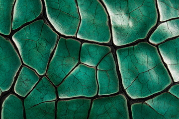 Macro view of a green leaf with intricate veins and natural textures