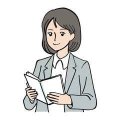 Elegant Silhouette Illustration Of A Woman Reading Book Vector Art
