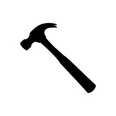 Claw hammer silhouette vector illustration design on white background.