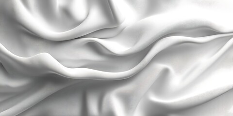 Obraz premium White fabric, elegant drapes, soft texture, studio shot, background.