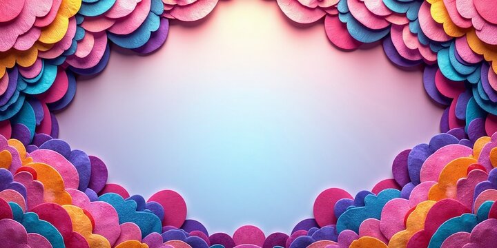 Vibrant abstract circles in a playful style   with space for copy

