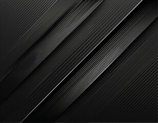 Obraz premium 3d techno abstract black background of lines and stripes geometric shape banner