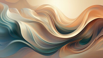abstract art of flowing fabric in soft lighting dynamic and graceful serene and modern composition intricate and detailed