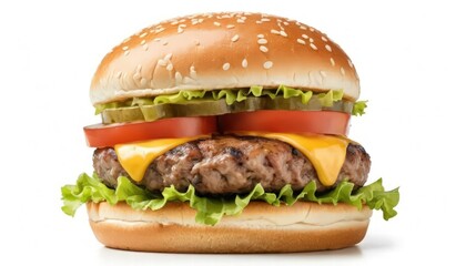 Deliciously Appealing Cheeseburger, Ready to Eat