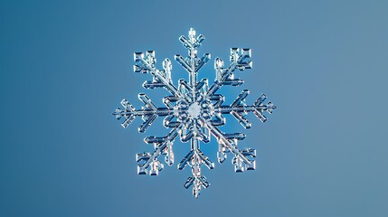 snowflake on blue