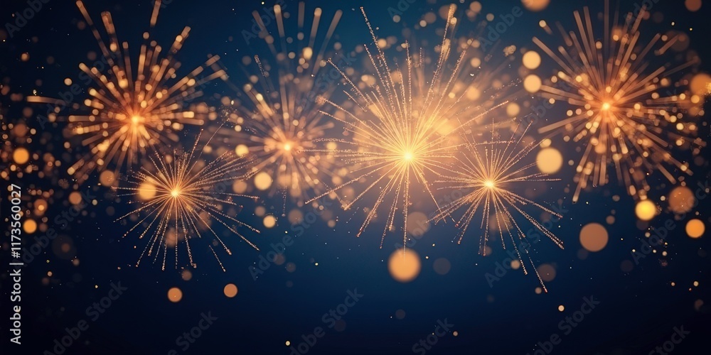 Poster abstract bokeh lights: a captivating abstract image of warm, glowing bokeh circles against a rich, n