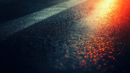 Night Road, Rain, Lights