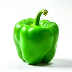 Green Bell Pepper With Glossy Surface 