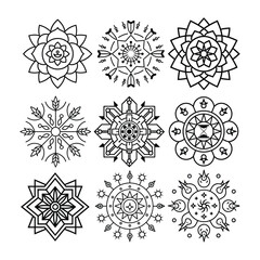 Elegant Floral Mandala Art Pack