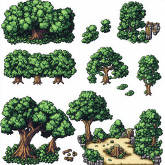 Cartoon Forest Tileset for RPG Design
