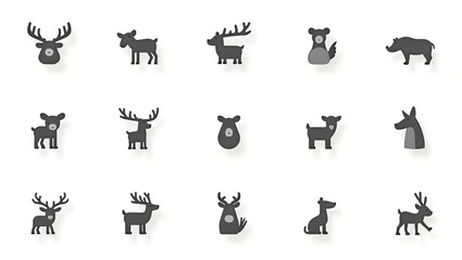 Obraz premium Modern Animal Logo Set for Versatile Branding Needs