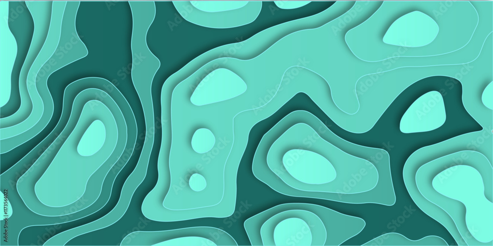 Poster paper cutout background. realistic 3d layered smooth objects. design for branding, advertising with 