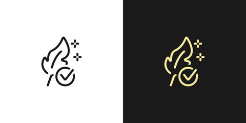 Hypoallergenic icon, sensitive skin type cosmetics vector line label. Cosmetic cream or lotion outline badge.