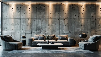 A Modern Living Room with a Sleek Interior: Contemporary Design Featuring Minimalist Furniture, Clean Lines, and Elegant Décor for a Stylish and Comfortable Atmosphere