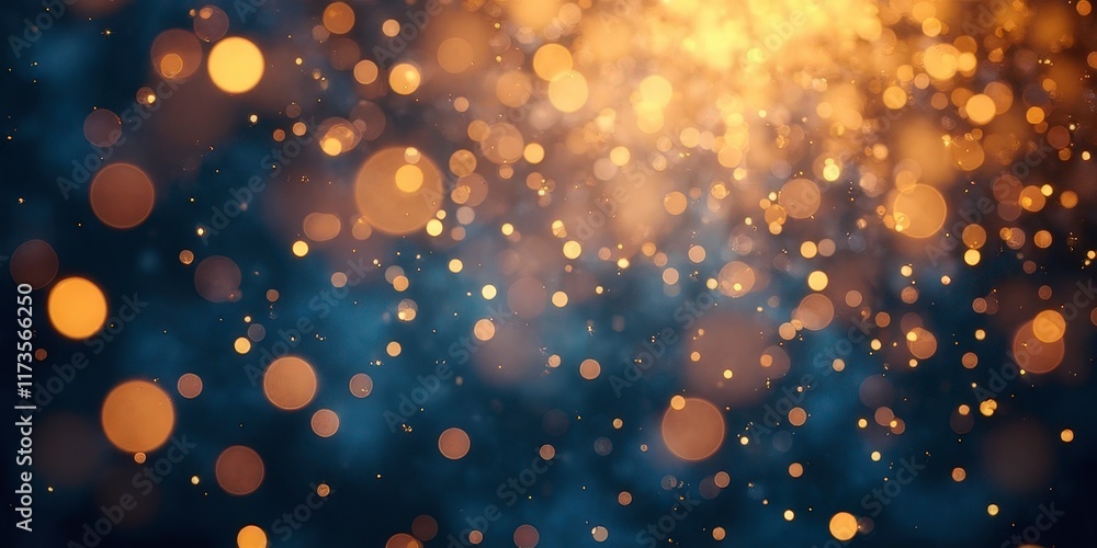 Poster abstract golden bokeh: a mesmerizing abstract background with warm golden bokeh lights scattering ac