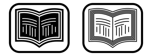 Open book icon. Vector illustration.