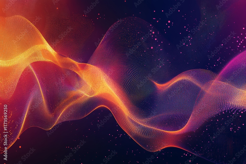 Poster experience a vibrant digital stream showcasing repeating patterns that illustrate the dynamic nature