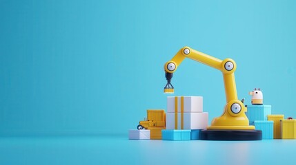 3D rendering of an ERP platform automating procurement and logistics, AI optimizing enterprise supply chains