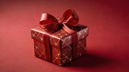 Obraz premium New Year's gifts wrapped in festive paper, surrounded by sparkling decorations, elegantly displayed on a rustic wooden surface