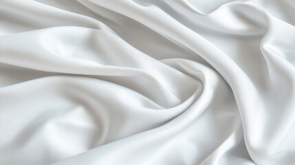 Obraz premium Soft White Fabric Texture with Elegant Draping Patterns Ideal for Backgrounds, Fashion Design, Textile Samples, and Creative Projects in Various Applications