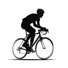 Mountain bike silhouette stock illustration, bike Lover vector graphic design, Cyclist silhouettes vector illustration
