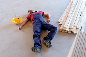 Worker in a faint after on-the-job injury