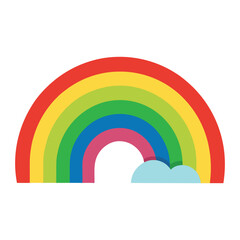 Vector illustration of a rainbow on a white background