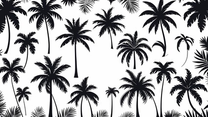 High-Quality Black Palm Tree Vectors for Trendy Designs