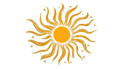 Sun icon for web design and logos 