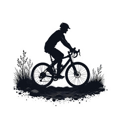 Mountain bike silhouette stock illustration, bike Lover vector graphic design, Cyclist silhouettes vector illustration