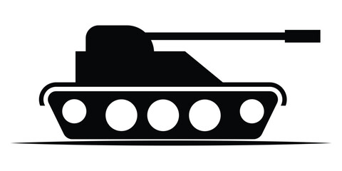 Fototapeta premium Tank icon. Panzer vector, icon in trendy flat style isolated on white background. Army for black war tank symbol. Vector illustration. EPS 10